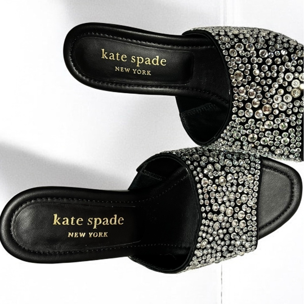 🌻NEW Kate Spade New York Malibu Crystal Mule Sandals Size 6.5 Comes w/Dustbag
